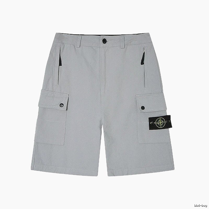 Stone Island Classic Technical Workwear Style Light Grey Shorts