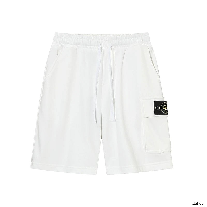 Stone Island Compass Series Workwear Style White Shorts