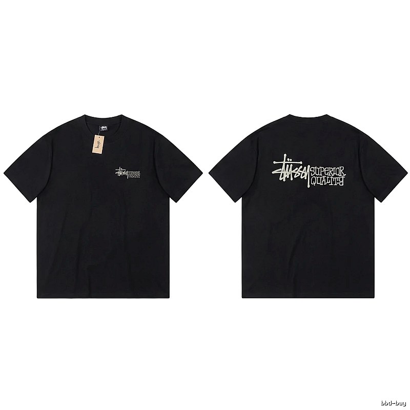 Stussy basic simple style black T-shirt