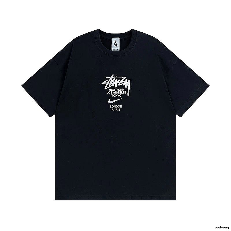 Stussy Black Spider Graphic T-Shirt Downtown Style Logo