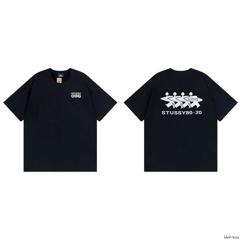 Stussy Black Spider Graphic T-Shirt Modern Fit Logo
