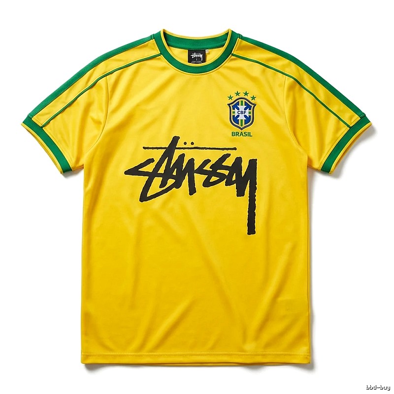 Stussy Brazil Team Style Yellow T-shirt