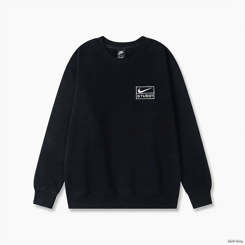 Stussy Co-branded Simple Black Sweatshirt