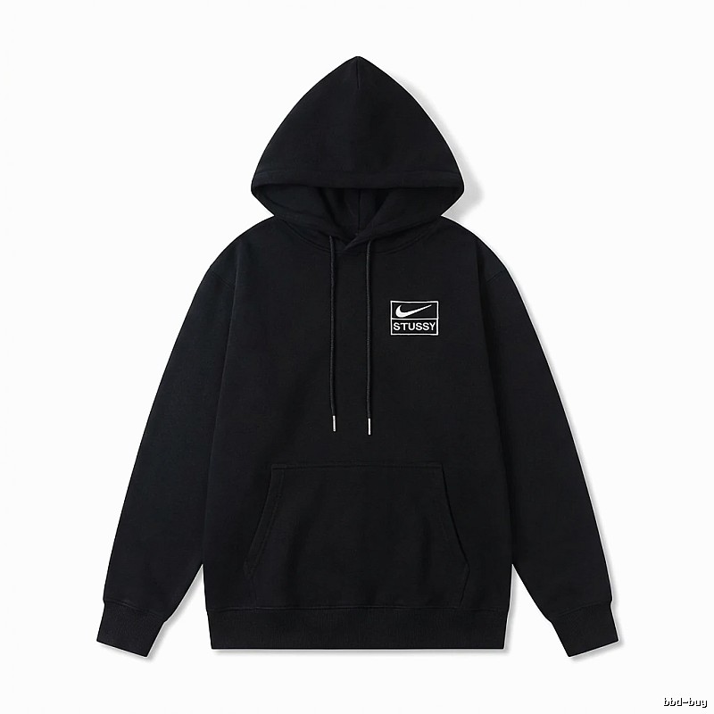 Stussy co-branded simple style black sweatshirt