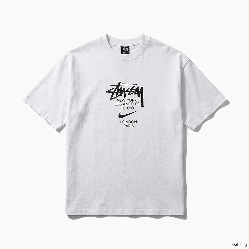 Stussy Co-branded Simple Style White T-shirt