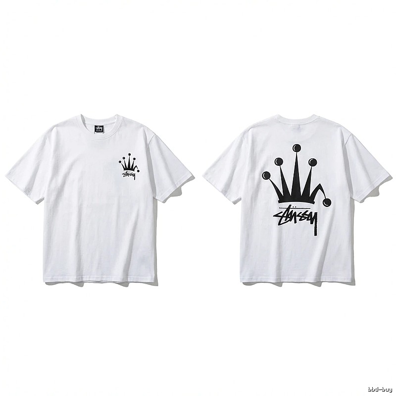 Stussy Crown Trendy Brand White T-shirt