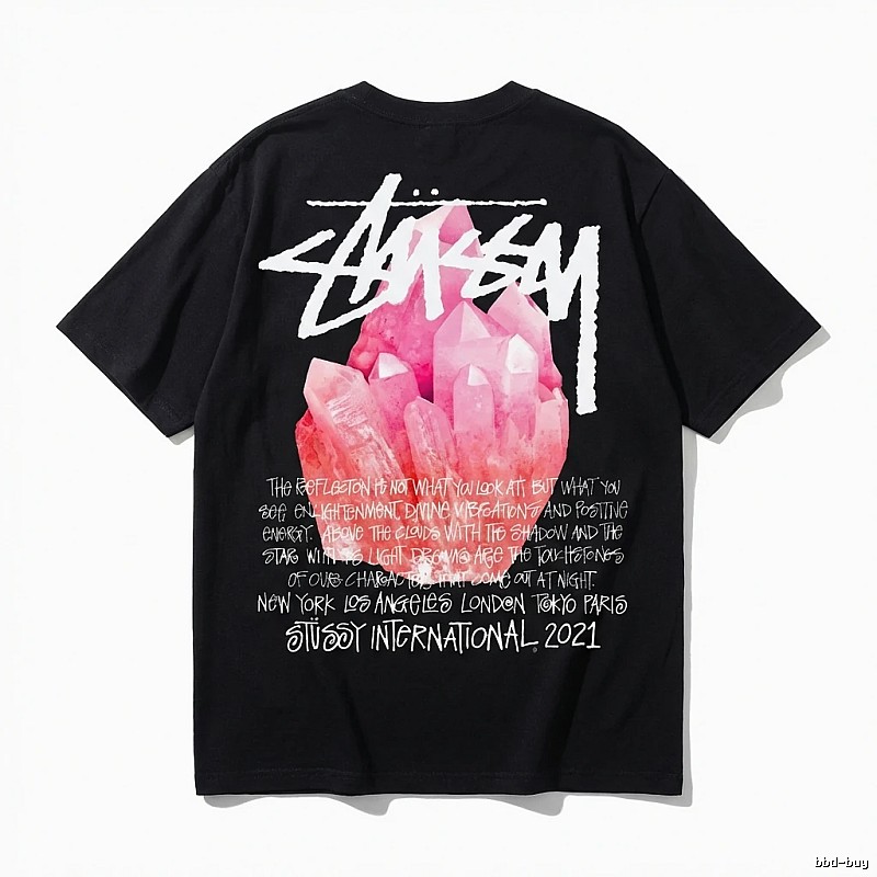 Stussy Crystal Print Style Black T-shirt