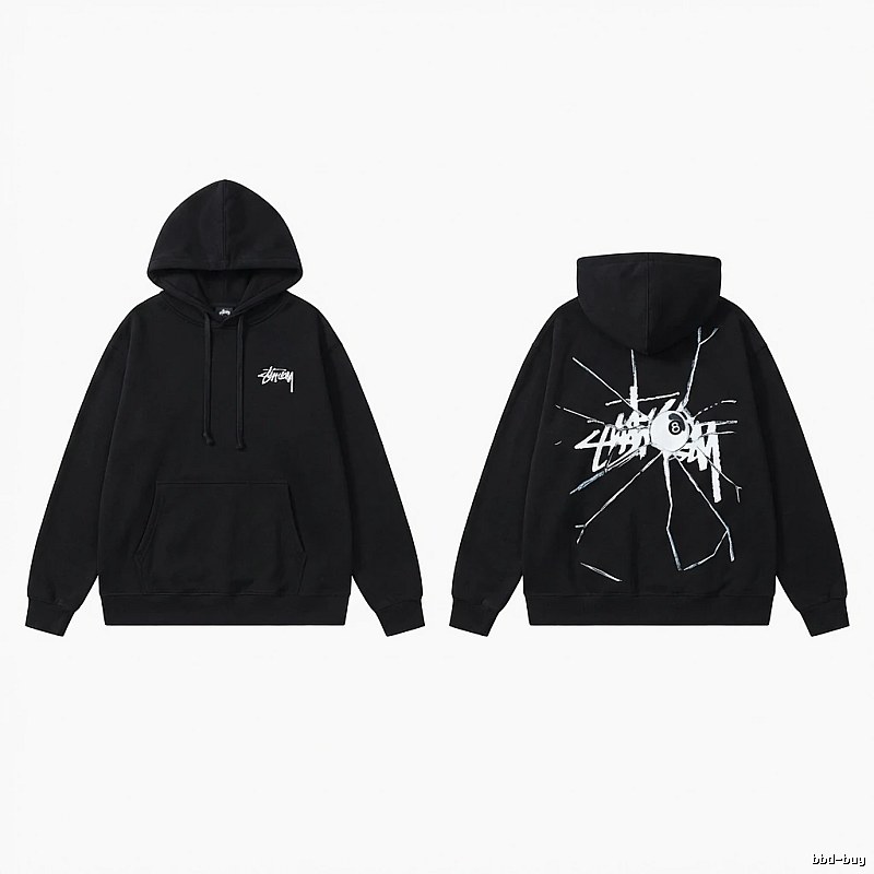 Stussy dark style black hoodie