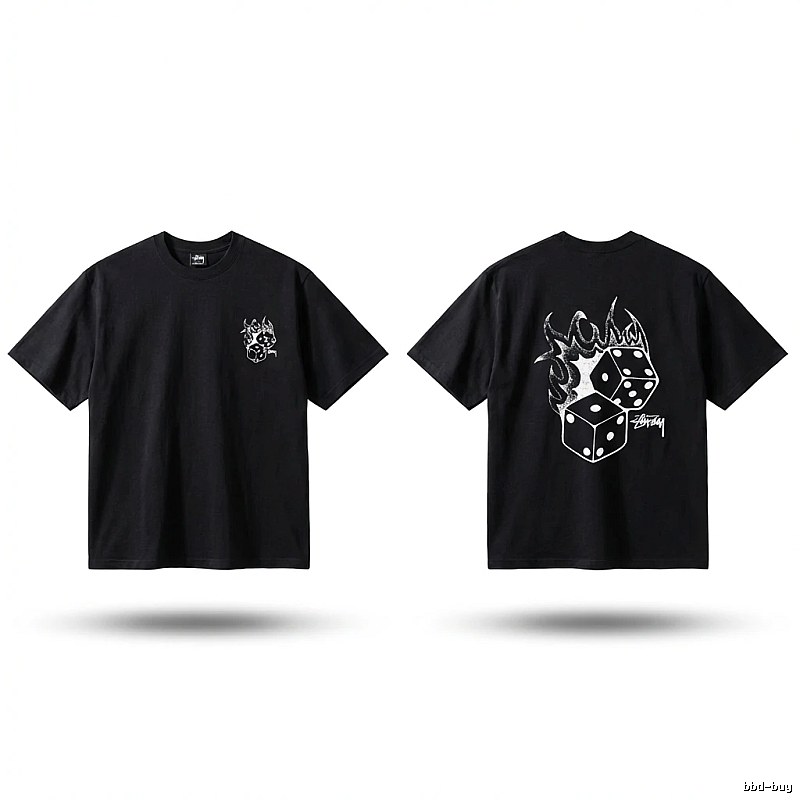 Stussy Dice Print Black T-shirt