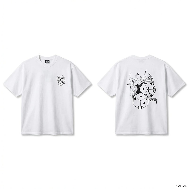 Stussy Dice Print Style White T-shirt