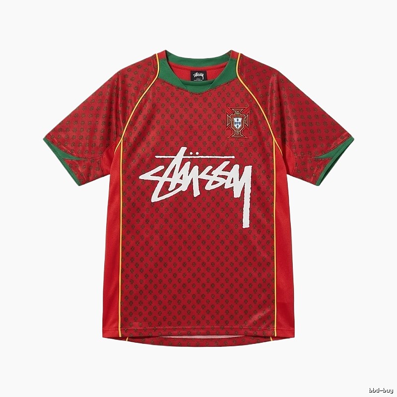 Stussy graffiti-style red short-sleeve