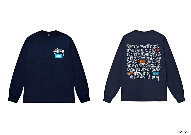 Stussy Ocean Protection Style Dark Blue Long-sleeve