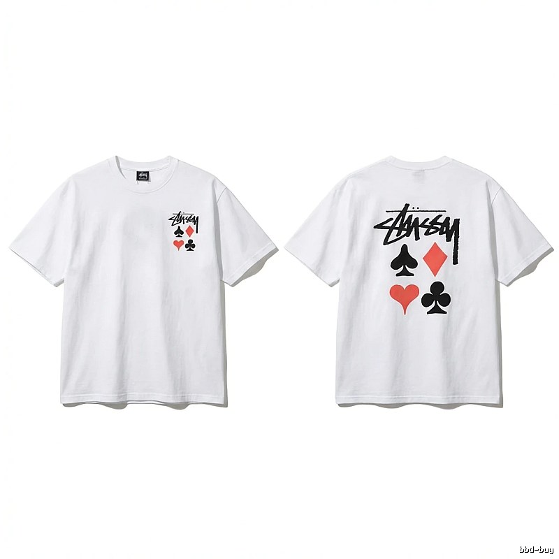 Stussy Playing Card Style White T-Shirt