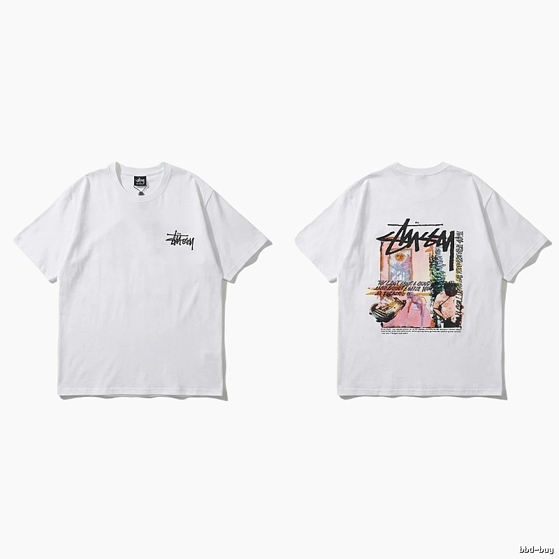 Stussy - printed casual white T - shirt