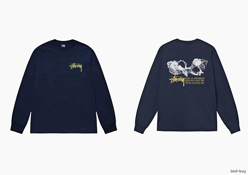 Stussy Skull Print Dark Style Long-sleeve