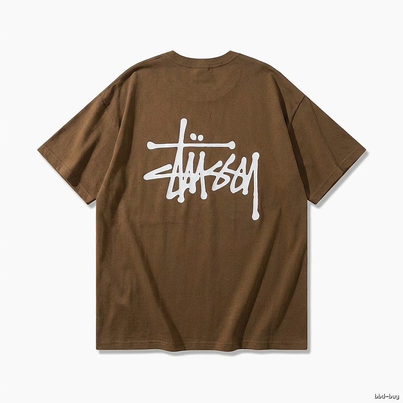 Stussy street style brown T-shirt