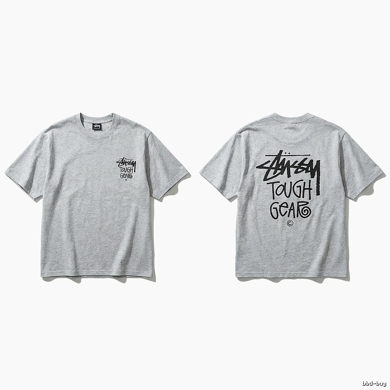 Stussy Tough Gear series grey T-shirt
