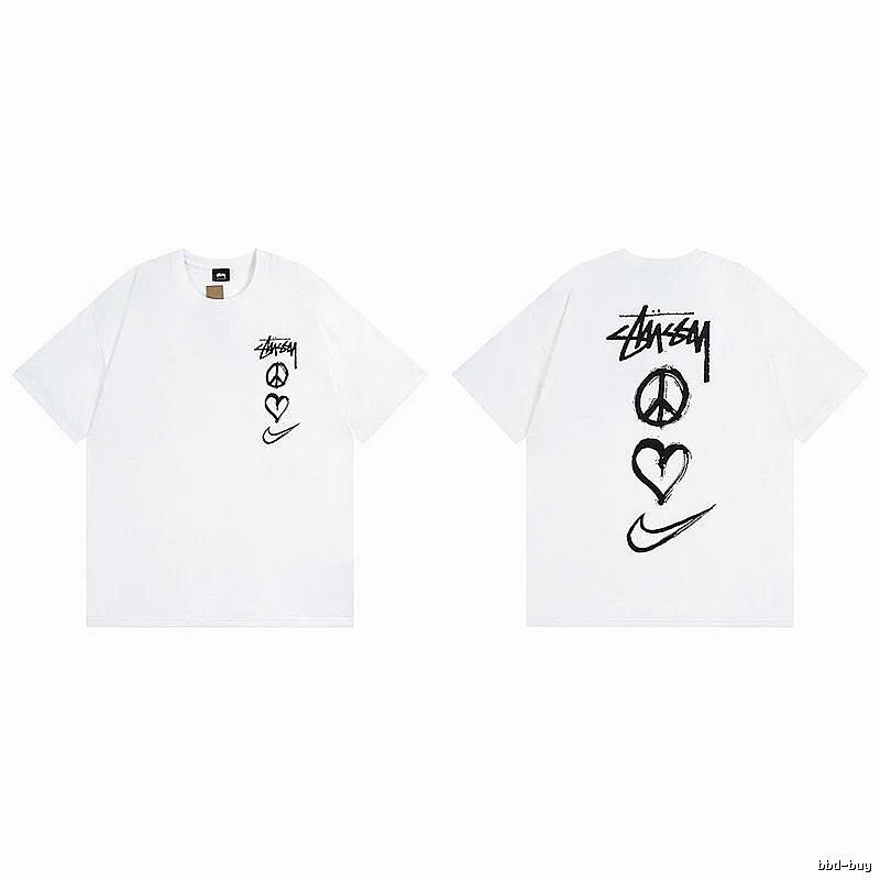 Stussy White Spider Graphic T-Shirt Logo Detail