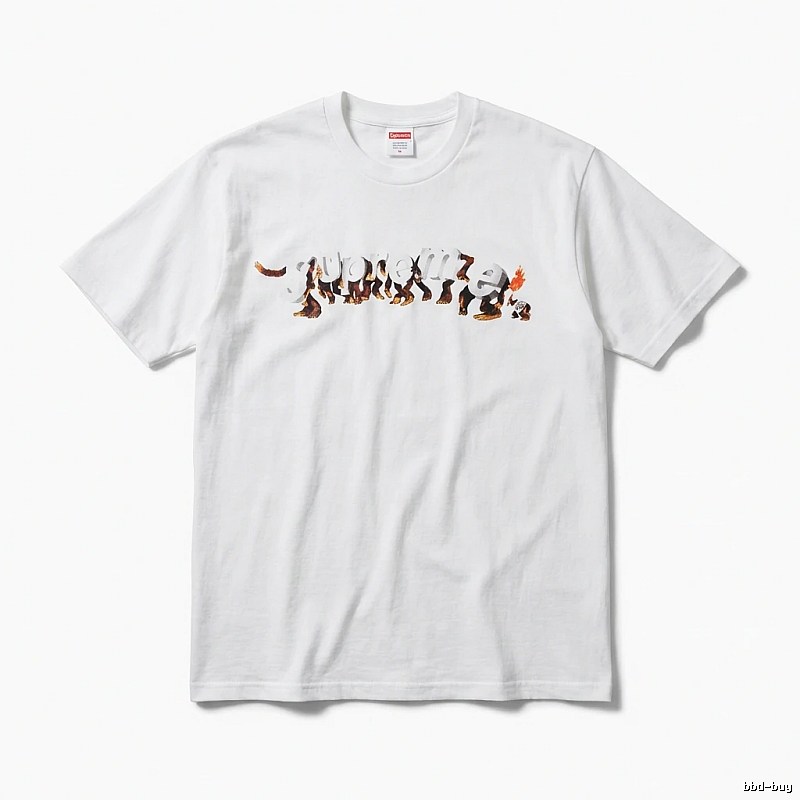 Supreme Animal Print Simple White T-shirt