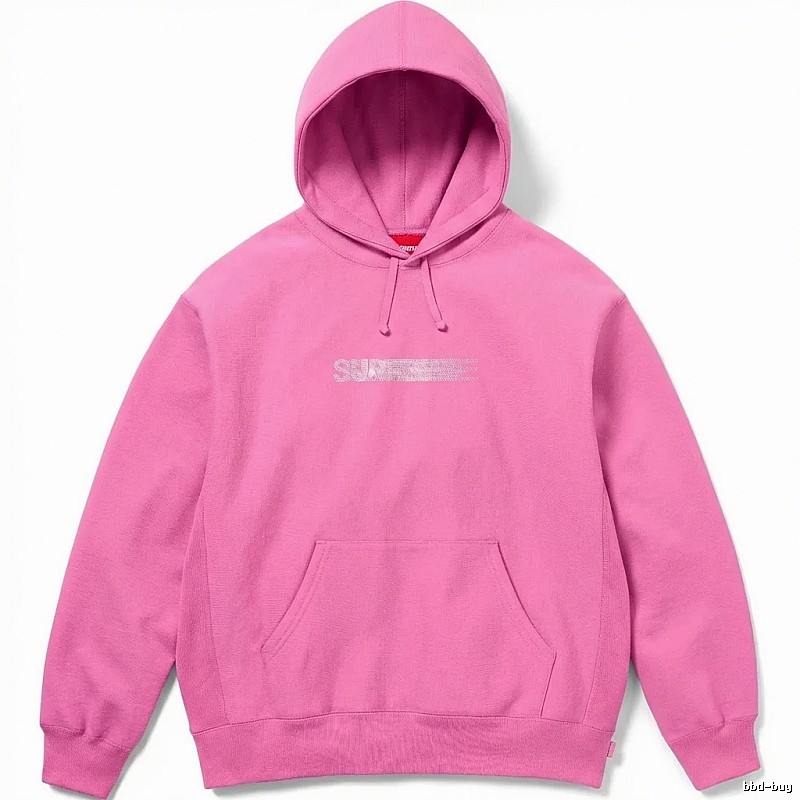 Supreme basic style simple pink hoodie