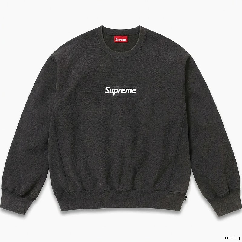 Supreme classic minimalist style black sweatshirt