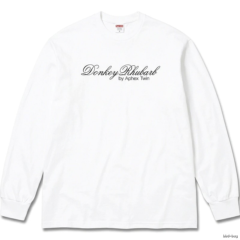 Supreme letter style white long-sleeve