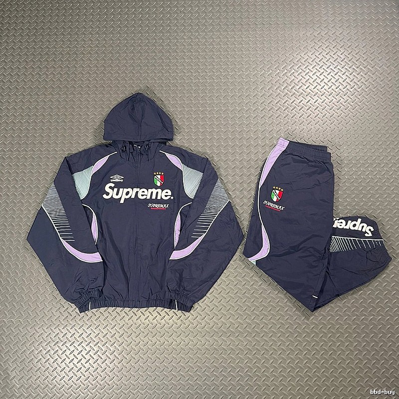 Supreme Navy Purple Tracksuit Set