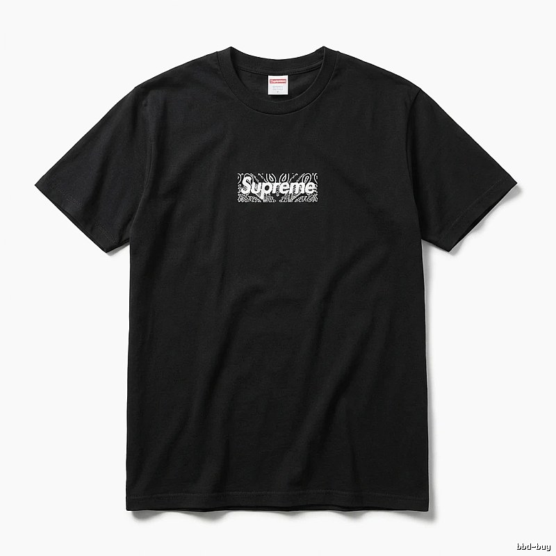 Supreme - printed trendy black T - shirt
