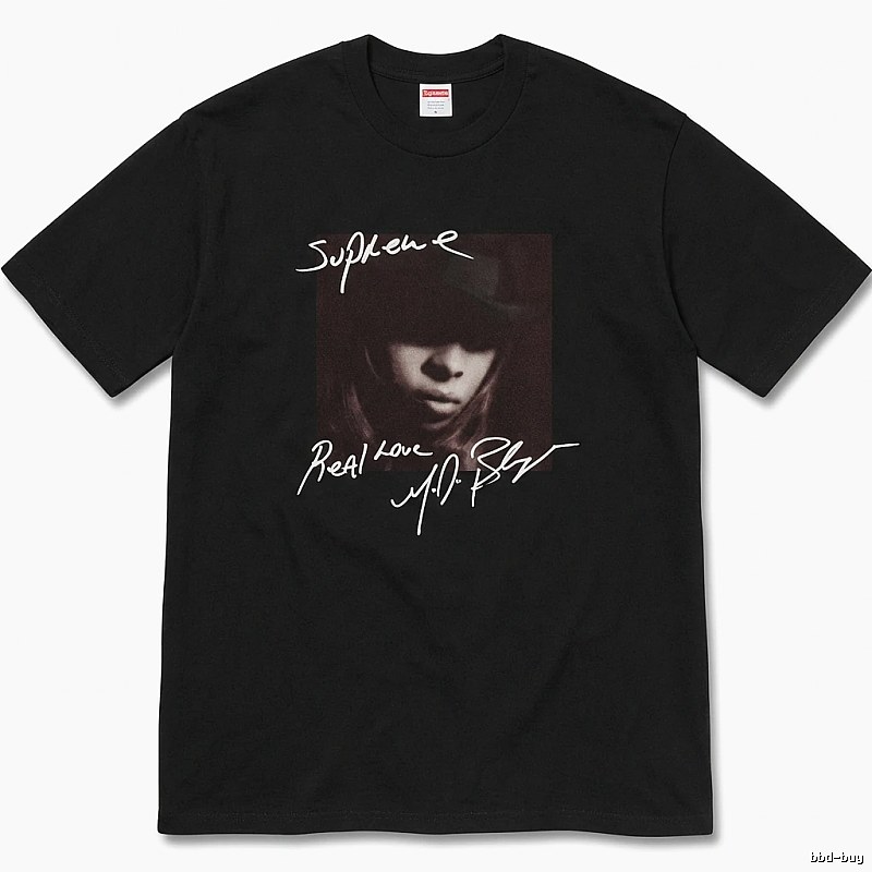 Supreme Real Love Style Black T-shirt