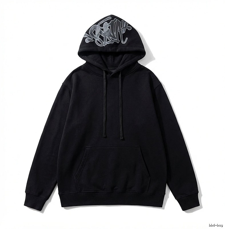 SynaWorld graffiti-style black hoodie
