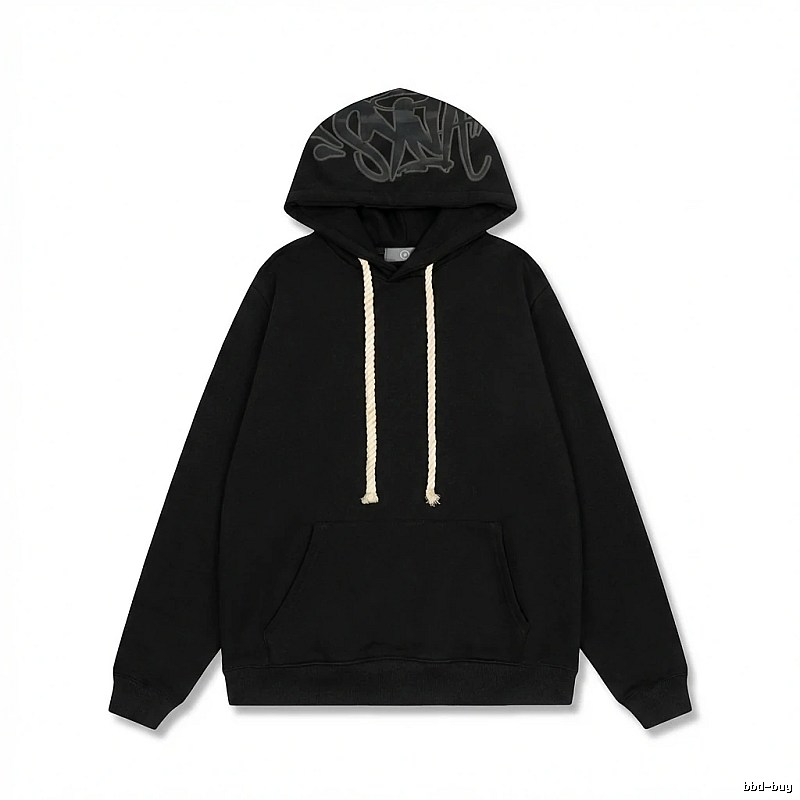 SynaWorld graffiti-style black hoodie
