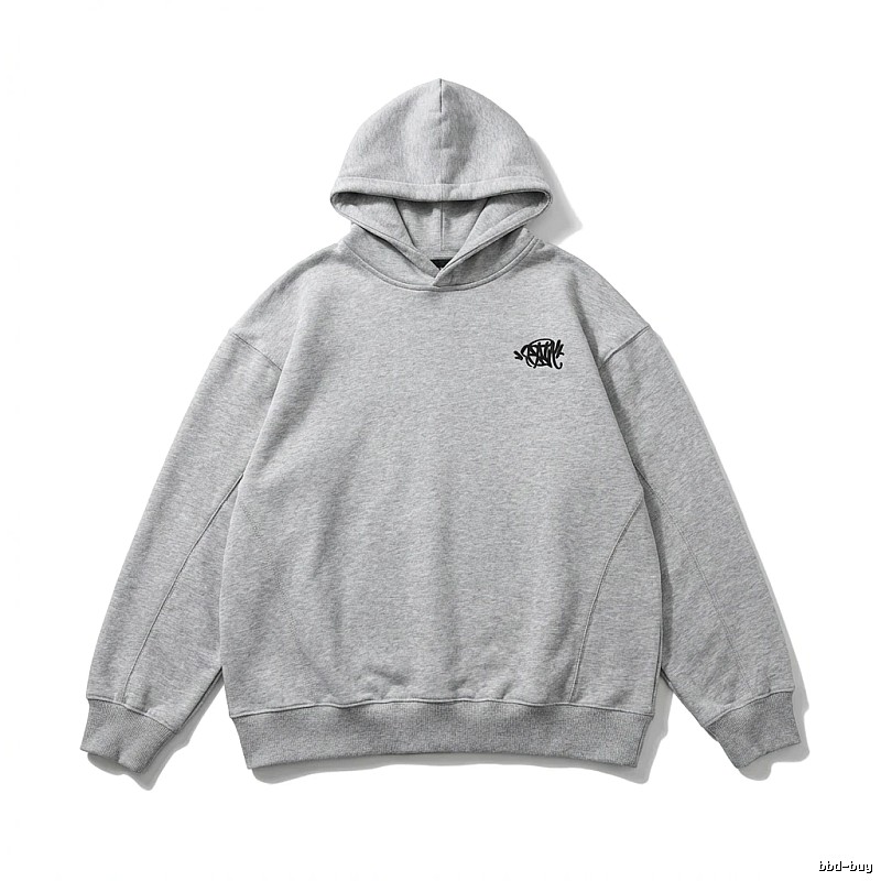 SynaWorld Simple Style Light Gray Hoodie