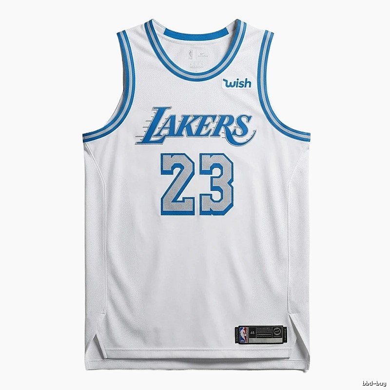 The No. 23 white jersey of the LBJ Lakers.