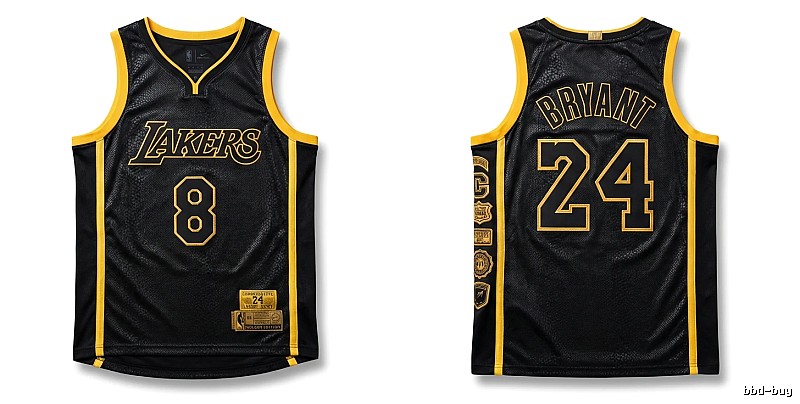 The No. 24 jersey of Kobe Bryant of the Los Angeles Lakers.