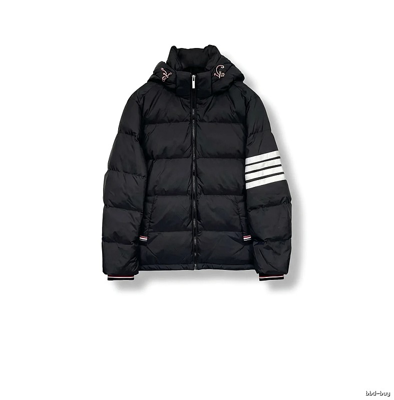 Thom Browne Four - Bar Classic Black Down Jacket