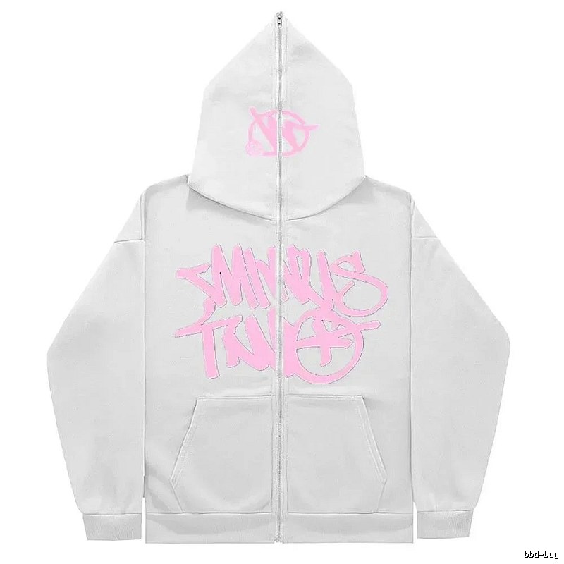 Trapstar Daily Graphic zip hoodie Black Zip Pink with Visual Detail