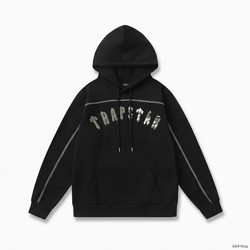 Trapstar Letter Style Black Hoodie