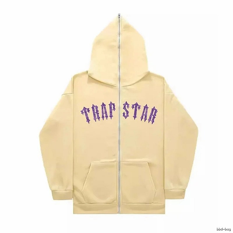 Trapstar Statement Graphic zip hoodie Black Zip Pink for Easy Pairing