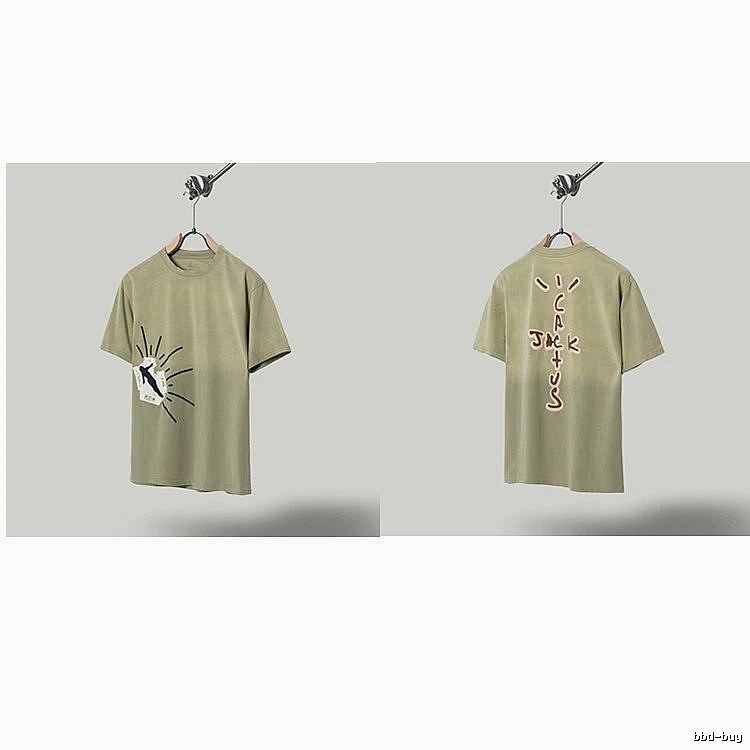 Travis Scott Cactus Jack Streetwear Khaki Green T-Shirt