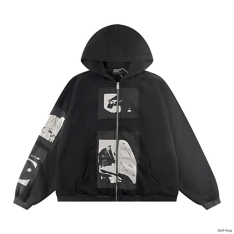 Zip-Layer Styling Graphic Zip Hoodie Travel Styling